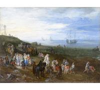 YIMACBJXX Famous Pictures Paintings Artwork For Walls Return of Pechen by Jan the Elder Brueghel Vintage Wall Art for Home Decor 60x90cm