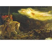 YIMACBJXX Famous Pictures Paintings Artwork For Walls Sir Galahad the Quest for the Holy Grail by Arthur Vintage Wall Art for Home Decor 60x90cm