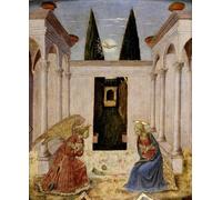 YIMACBJXX Famous Pictures Paintings Artwork For Walls the Annunciation by Fra Angelico Vintage Wall Art for Home Decor 60x90cm