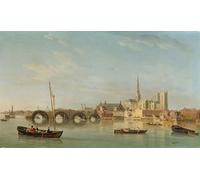 YIMACBJXX Famous Pictures Paintings Artwork For Walls the Building of Westminster Bridge with an Imaginary View of Westminster Abbey by Famous Painter Vintage Wall Art for Home Decor 60x90cm