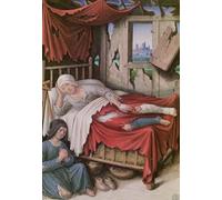 YIMACBJXX Famous Pictures Paintings Artwork For Walls the Four Conditions of Society Poverty by Jean Bourdichon Vintage Wall Art for Home Decor 60x90cm
