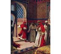 YIMACBJXX Famous Pictures Paintings Artwork For Walls the Last Council of Boabdil At the Alhambra by John Harris Valda Vintage Wall Art for Home Decor 60x90cm