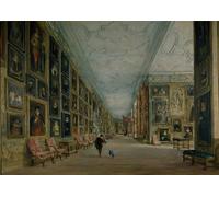 YIMACBJXX Famous Pictures Paintings Artwork For Walls the Long Gallery Hardwick by David Cox Vintage Wall Art for Home Decor 60x90cm