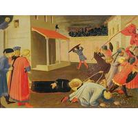 YIMACBJXX Famous Pictures Paintings Artwork For Walls the Martyrdom of St Mark Predella From the Linaiuoli by Fra Angelico Vintage Wall Art for Home Decor 60x90cm