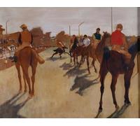 YIMACBJXX Famous Pictures Paintings Artwork For Walls the Parade Also Says Race Horses in Front of the Stands by Edgar Degas Vintage Wall Art for Home Decor 60x90cm
