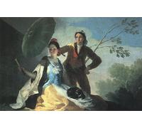 YIMACBJXX Famous Pictures Paintings Artwork For Walls the Parasol by Francisco De Goya Vintage Wall Art for Home Decor 60x90cm