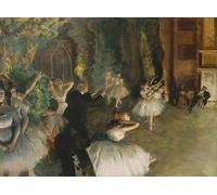 YIMACBJXX Famous Pictures Paintings Artwork For Walls the Rehearsal of the Ballet Onstage by Edgar Degas Vintage Wall Art for Home Decor 60x90cm
