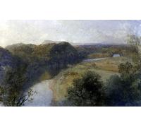 YIMACBJXX Famous Pictures Paintings Artwork For Walls the Ribble From Red Seat by Baker Pyne Vintage Wall Art for Home Decor 60x90cm