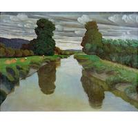 YIMACBJXX Famous Pictures Paintings Artwork For Walls The Risle near Berville by Felix Edouard Vallotton Vintage Wall Art for Home Decor 60x90cm