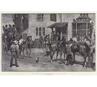YIMACBJXX Famous Pictures Paintings Artwork For Walls the Season Changing Horses At a Wayside Inn by John Charlton Vintage Wall Art for Home Decor 60x90cm