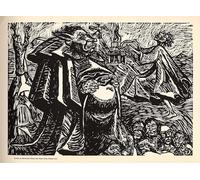 YIMACBJXX Famous Pictures Paintings Artwork For Walls the Transformations of God God Belly by Ernst Barlach Vintage Wall Art for Home Decor 60x90cm