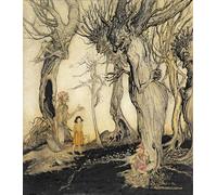 YIMACBJXX Famous Pictures Paintings Artwork For Walls the Trees and the Axe by Arthur Rackham Vintage Wall Art for Home Decor 60x90cm
