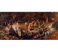 YIMACBJXX Famous Pictures Paintings Artwork For Walls The Woodcutter's Misfortune Anster Fitzgerald Vintage Wall Art for Home Decor 60x90cm