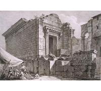 YIMACBJXX Famous Pictures Paintings Artwork For Walls View of the Temple of Aesculapius by Robert Adam Vintage Wall Art for Home Decor 60x90cm