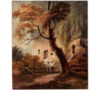 YIMACBJXX Famous Pictures Paintings Artwork For Walls Warkworth Hermitage by Luke Clennell Vintage Wall Art for Home Decor 60x90cm
