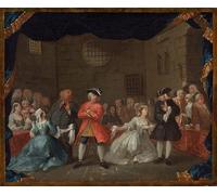 YIMACBJXX Famous Poster Artworks Posters And Prints a Scene From the Beggar's Opera by William Hogarth Canvas Artwork Print for Home Decor 60x90cm