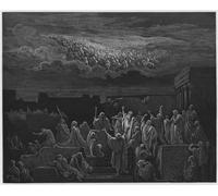 YIMACBJXX Famous Poster Artworks Posters And Prints Bible the Apparition of the Army in the Heavens by Gustave Dore Canvas Artwork Print for Home Decor 60x90cm
