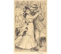 YIMACBJXX Famous Poster Artworks Posters And Prints Dancing in the Country La Danse a La Campagne by Pierre Auguste Renoir Canvas Artwork Print for Home Decor 60x90cm
