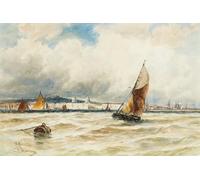 YIMACBJXX Famous Poster Artworks Posters And Prints Greenwich Hospital and Naval College From the Thames by Bush Hardy Canvas Artwork Print for Home Decor 60x90cm