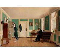 YIMACBJXX Famous Poster Artworks Posters And Prints Interior from Amaliegade. Captain Carl Ludvig Bendz standing and Dr. Jacob Christian Bendz seated Wilhelm Bendz for Home Decor 60x90cm