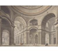 YIMACBJXX Famous Poster Artworks Posters And Prints Interior of St. Pauls Cathedral by Malton Jnr. Canvas Artwork Print for Home Decor 60x90cm