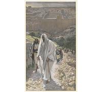 YIMACBJXX Famous Poster Artworks Posters And Prints Jesus Goes in the Evening to Bethany by Jacques Canvas Artwork Print for Home Decor 60x90cm