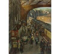 YIMACBJXX Famous Poster Artworks Posters And Prints la stazione Terminus Penzance Stanhope Alexander Forbes Canvas Artwork Print for Home Decor 60x90cm