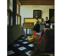 YIMACBJXX Famous Poster Artworks Posters And Prints Lady at a Virginal. by Jan Vermeer van Delft Canvas Artwork Print for Home Decor 60x90cm