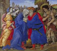 YIMACBJXX Famous Poster Artworks Posters And Prints Meeting of Saints Joachim and Anne At the Golden Gate by Filippino Lippi Canvas Artwork Print for Home Decor 60x90cm