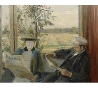 YIMACBJXX Famous Poster Artworks Posters And Prints Oda Krohg Reading Verdens Gang by Christian Krohg Canvas Artwork Print for Home Decor 60x90cm