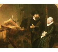 YIMACBJXX Famous Poster Artworks Posters And Prints Portrait of cornelius anslo and his wife by Rembrandt van Rijn Canvas Artwork Print for Home Decor 60x90cm
