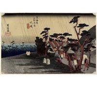 YIMACBJXX Famous Poster Artworks Posters And Prints Princess Tora's Rain O Iso by Utagawa Hiroshige Canvas Artwork Print for Home Decor 60x90cm