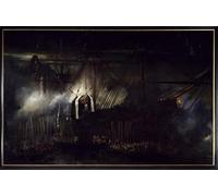 YIMACBJXX Famous Poster Artworks Posters And Prints Return of the Ashes and Transhipment of the Remains of Napoleon I Aboard by Louis Eugene Gabriel Isabey Canvas Artwork Print for Home Decor 60x90cm