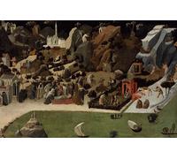 YIMACBJXX Famous Poster Artworks Posters And Prints Scenes From the Lives of the Desert Fathers by Fra Angelico Canvas Artwork Print for Home Decor 60x90cm