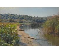 YIMACBJXX Famous Poster Artworks Posters And Prints Summer Reflections on a Lake Silkeborg Peder Canvas Artwork Print for Home Decor 60x90cm