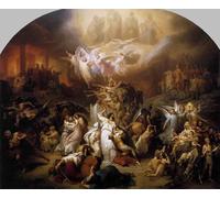 YIMACBJXX Famous Poster Artworks Posters And Prints the Destruction of Jerusalem by Titus by Wilhelm Von Kaulbach Canvas Artwork Print for Home Decor 60x90cm