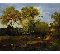 YIMACBJXX Famous Poster Artworks Posters And Prints the End of Autumn by Pierre Etienne Theodore Rousseau Canvas Artwork Print for Home Decor 60x90cm