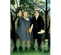 YIMACBJXX Famous Poster Artworks Posters And Prints the Muse Inspiring the Poet by Henri J F Rousseau Canvas Artwork Print for Home Decor 60x90cm