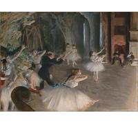 YIMACBJXX Famous Poster Artworks Posters And Prints the Rehearsal of the Ballet on Stage by Edgar Degas Canvas Artwork Print for Home Decor 60x90cm