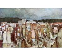 YIMACBJXX Famous Poster Artworks Posters And Prints the Ruins of Verdun June by Francois Flameng Canvas Artwork Print for Home Decor 60x90cm