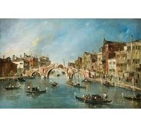YIMACBJXX Famous Poster Artworks Posters And Prints View on the Cannaregio Canal by Francesco Guardi Canvas Artwork Print for Home Decor 60x90cm