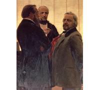 YIMACBJXX Famous Poster Artworks Posters And Prints Vladimir Odoevsky Mily Balakirev and Mikhail Ivanovich Glinka by Ilya Efimovich Repin Canvas Artwork Print for Home Decor 60x90cm