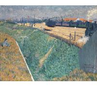 YIMACBJXX Famous Wall Art Decor Canvas Picture Wall Angrandharles the Western Railway At Its Exit From Paris by Charles Angrand Graffiti Art Pictures for Home Decor 60x90cm