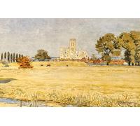 YIMACBJXX Famous Wall Art Decor Canvas Picture Wall Cathedral From the Meadows by Walter Crane Graffiti Art Pictures for Home Decor 60x90cm