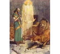 YIMACBJXX Famous Wall Art Decor Canvas Picture Wall Daniel in the Animal Den by Charles Edmund Brock Graffiti Art Pictures for Home Decor 60x90cm