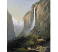 YIMACBJXX Famous Wall Art Decor Canvas Picture Wall Der Staubbachfall by Ferdinand Hodler Graffiti Art Pictures for Home Decor 60x90cm