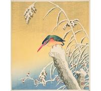 YIMACBJXX Famous Wall Art Decor Canvas Picture Wall Egret in the Rain by Ohara Koson Graffiti Art Pictures for Home Decor 60x90cm