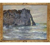 YIMACBJXX Famous Wall Art Decor Canvas Picture Wall Étretat Cliff and Downstream Gate by Claude Monet Graffiti Art Pictures for Home Decor 60x90cm