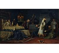 YIMACBJXX Famous Wall Art Decor Canvas Picture Wall Fools Coat Boyar Druzhina Andreyevich Morozov Before Ivan the Terrible Graffiti Art Pictures for Home Decor 60x90cm
