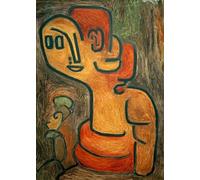 YIMACBJXX Famous Wall Art Decor Canvas Picture Wall Half-length Portrait of Gaia by Paul Klee Graffiti Art Pictures for Home Decor 60x90cm